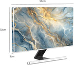 Baocicco Gold Blue Waterproof Computer Monitor Dust Cover 22, 23, 24, 25 Inch Modern Full Body Cover for Computer Screen Panel Case Computer Sleeve Compatible with iMac 24, 22-25 PC, Desktop and TV
