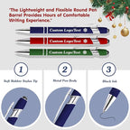 CRME Bulk Custom Pens Personalized Customized Engraved Writing Pen with Name Logo 2-in-1 Stylus Retractable Ballpoint Pen with Stylus tip Ideal for Coworkers Nurse Office Supplies Black Ink Pens