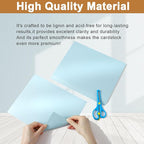 Silunkia 28 Sheets Blue Shimmer Cardstock 8.5 x 11 Premium Paper, 250gsm/92lb Heavyweight Craft Paper Card Stock for Making Cards, Greeting Cards, Office Printing, Scrapbooking, Invitations