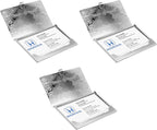 Stephanie Imports Set of 3 Slim & Minimalist Metal Business Card Holder Unisex Case (Silver Victorian)
