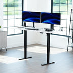 VIVO Electric 71 x 30 in Standing Desk, Memory Height Adjustment, 1B Series, Holds 220 lbs, White Top Black Frame, DESK-KIT-1B7W