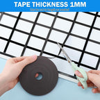 AmazingSpark Magnetic Tape Roll Thin Strips, 1/4 Inch x 33 Feet Magnetic Board Dividers Whiteboard Graphic Decorative Tape Marking Line for Classroom Office Art Accessories(Black)