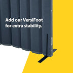 Versare VersiPanel Acoustical Partition Wall - Sound Panel Classroom Office Room Divider, Flexible Arrangement, Easy Roll-up Storage (Blue, 8' Wide x 48" Tall)