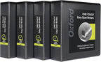 Oxford 3 Ring Binders, Binders for School and Office, 2 Inch ONE-Touch Easy Open D Rings, 3-Sided View Binder Covers, Xtralife Hinge, Non-Stick, PVC-Free, Black, 530-Sheet Capacity, 4 Pack (79911)