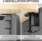 VIVO Clamp-on/Screw-on 60 x 24 inch Privacy Panel, Sound Absorbing Cubicle Desk Divider, Acoustic Partition, Dark Gray, PP-1-V060D