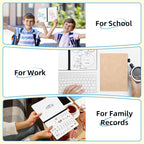 AGM Portable White Board Dry Erase Notebook, 8.4" x 6" Double Sided Folding Whiteboards with 3 Pens, Small Travel Dry Erase Board Skin-Friendly Material for Study, Meeting, Planning, Rose Pink