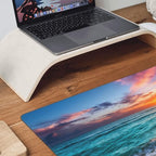 Gaming Mouse Pad,Large Mouse Pads for Desk,Non-Slip Rubber Base Extended Mousepad,XXL Keyboard Mouse Mat,Stitched Edges Computer Keyboard Desk Pad,35.4x15.8inch,Sunset Beach