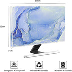 Baocicco Modern Violet Marble Waterproof TV Cover Anti-Static Dustproof Protective Cover for LCD/LED/HD 32 Inch Decorative Monitor Accessories Covers for Television LED LCD OLED TVs Screen