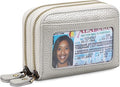 GOIACII Small Genuine Leather Wallet for Women, RFID Blocking Credit Card Holder Wallet