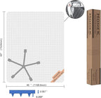 Office Chair Mat for Carpets - 46” x 60” Clear Carpet Chair Mats for Low Pile Carpeted Floors Home Office, Studded Floor Mat for Office Chair on Carpet