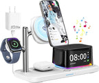 BLACKPAI 6-in-1 Wireless Charging Station for Multiple Apple Devices (White)
