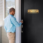 Storage Room Sign for Business Door, Self-Adhesive Durable Modern Brushed Gold Storage Sign, UV and Weather Resistant Authorized Personnel Only Sticker for Home, Business, Restaurants, Private Area