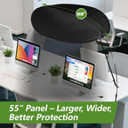 55 Inch Office Cubicle and Desk Shade – Blocks Light and Air Conditioning Airflow, Creates a Private and Comfortable Workspace