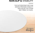 DESKU - Circle Gaming Chair Mat, Computer and Office Chair Mat for Hard Floors, Clear, 46 Inches, Made in The USA