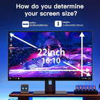 2 Pack Magnetic Hanging Computer Privacy Screen 22 Inch for 16:10 Widescreen Monitor, Removable Privacy Screen Anti Glare Blue Light Computer Screen Privacy Shield, Anti-Scratch 22 in Protector Film