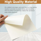Silunkia 120 Sheets Cream Shimmer Cardstock 8.5 x 11 Off White Paper, 250gsm/92lb Premium Glossy Paper Card Stock for DIY Cards Making, Wedding Invitations, Anniversaries, Business Cards, Menus
