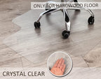 Office Chair Mat for Hardwood Floor, 48”x 36” Clear Floor Protector Mat for Office Chair, Vinyl Desk Chair Mat for Hard Floors, Easy Glide for Chairs