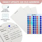 Comkiso Address Book with Individual Alphabetical Tabs Laminated, Large Print Address Book with 468 Wide Lining Entry Spaces, Change of Address Labels, Hardcover Address Book 5.7 x 8.5" - Rose Gold