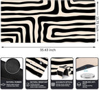 iCasso Gaming Mouse Pad (35.4x15.7 in), Large Stable Rubber Base Mousepad with Stitched Edges, Keyboard Mouse Mat for Work, Game, Office, Home - Curve
