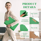 Skyygemm 60 Pcs Classification Folders Letter Size, 1 Divider Pressboard File Folder with Fasteners, Expanding File Organizer Bulk for School Teachers, Office Employee, Coworker, Staff (Green)