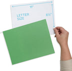Blue Summit Supplies 25 Colored Hanging File Folders Letter Size with Tabs, Colored File Folders Hanging, Assorted Colors, Reinforced for Office Filing and Organization