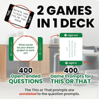400 Conversation Cards for Coworkers – Two Fun Teambuilding Games for Work – 2.5" x 1.75" Icebreaker Question Cards to Get to Know Your Colleagues and Improve Team Dynamics