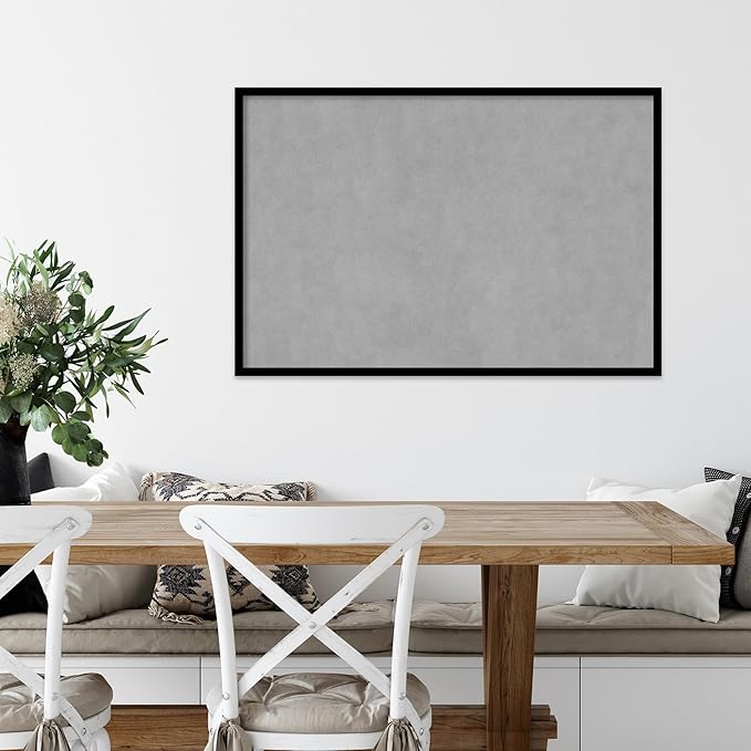 Amanti Art Black Framed Magnetic Board 25x37 Large Vision Board for use with Magnets, 100% Metal Sheet to Display Items as Office Decor or for Home Organization in mudroom, Kitchen or Kids Room
