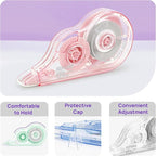 JEFURE 30 Pcs Colorful Core Correction Tape, 39.37 Ft White Wrong Out Tear-Resistant Bulk, Instant Corrections Easy to Use Applicator for School, Office, Note Taking, Journal (Tape Width 0.2 in)
