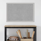 Amanti Art Silver Framed Magnetic Board 27x39 Large Vision Board for use with Magnets, 100% Metal Sheet to Display Items as Office Decor or for Home Organization in mudroom, Kitchen or Kids Room
