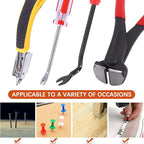 Tanstic 4Pcs Nail Puller and Staple Remover Tool Set, Including 7'' End Cutting Plier, Tack Lifter, Carpet Remover for Furniture, Floor, Wall, Car, Photo, Frame, Wooden Case, Carton