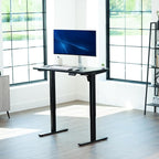 VIVO Electric 43 x 24 in Standing Desk, Memory Height Adjustment, 1B Series, Holds 220 lbs, Black Top, Black Frame, DESK-1B4B