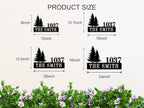 Personalized Pine Trees House Number Metal Sign Custom Address Metal Signs with Family Name
