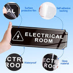 Electrical Room Door Sign for Business，Self-Adhesive Durable Modern Electrical Closet Room Sticker for Home, UV and Weather Resistant Authorized Personnel Only Signs for Business ，Workplace