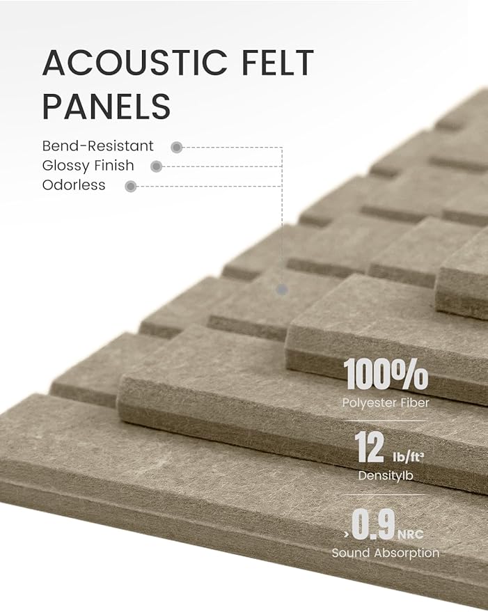 Large Felt Bulletin Board 48" x 36" Cork Board Alternative-12 Pack with 70 Safe Removable Adhesive Tabs, Cork Boards for Walls Cork Board for Home Office Classroom Pin Board-Earth Brown