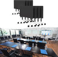 Goakwwuz Conference Room Table, Folding Conference Tables,Thicken Grey Tabletop,Flip Top Wooden Seminar Meeting Room Table for Conference Room Offices (8, Black, 70.8”)
