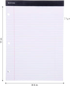 Mintra Office Legal Pads (Double Pad 3pk (White), 8.5in x 11in (Narrow Ruled))