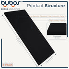 BUBOS 2 PCS Fabric Acoustic Panels,47.2''x23.7'' Decorative Sound Dampening Panels, Art Large Acoustic Wall Panels for Studios, Office, Home Theater,Max CavityPro Balck