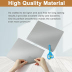 Silunkia 120 Sheets Shimmer Silver Cardstock 8.5 x 11 Craft Paper, 250gsm/92lb Heavyweight Certificate Paper Card Stock for DIY Card Making, Wedding Invitations, Thank You Cards, Business Cards