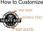 Custom Bar Sign Personalized Name Bar Wall Decor for Home Pub Party Club Lounge Man Cave Backyard Bar Gifts