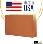 The File King Expanding Accordion File Folder - Legal Size | Box of 10 Redropes | 5.25” Expansion | Store and Organize Papers | Keep Records in One Place | Save Time Searching