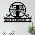 Custom Metal Signs | Personalized Monogram Name Sign | Outdoor Wall Art for Family Name | Custom Name Metal Sign with LED light, Last Name, Anniversary, Wedding Gifts for Women, Wife, Parents, couple (Design 10)