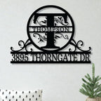 Custom Metal Signs | Personalized Monogram Name Sign | Outdoor Wall Art for Family Name | Custom Name Metal Sign with LED light, Last Name, Anniversary, Wedding Gifts for Women, Wife, Parents, couple (Design 10)