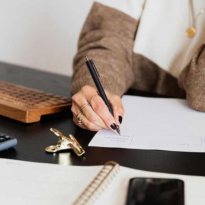 CRYLLIS Pens Bulk, 100Pack Black Pens,Black Ink Ballpoint Pens for Smooth Writing,No Smear,Office Supplies,Back to School Gifts,School Teacher,1.0mm