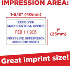 Mark 2000 5430 Professional Self Inking Date Stamp with Custom Text - Up to 4 Lines of Text