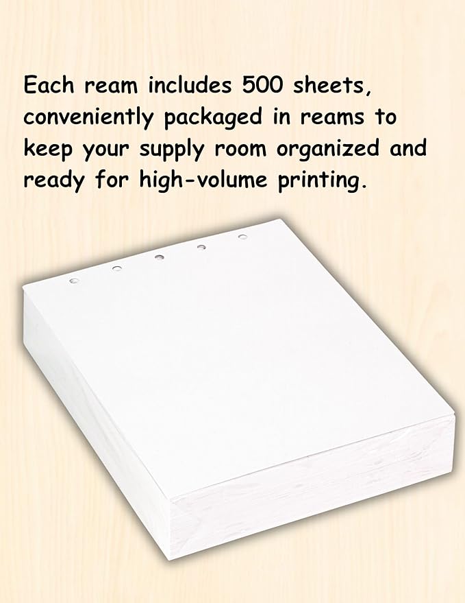 Limited Papers(TM) Writing and Copy Paper, Variation of Colors 8.5" x 11", 5 Hole Top-Punched, 20 Pound Text, 500 Sheets Per Ream. (5000, Salmon)