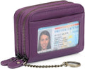 GOIACII Small Genuine Leather Wallet for Women, RFID Blocking Credit Card Holder Wallet