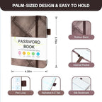 MOSA BEAR Password Keeper Book with Alphabetical Tabs，4.3"x5.7" Small Password Books for Seniors Password Notebook for Internet Website Address Log in Detail(NZBR)