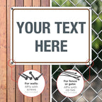 Custom Sign, Personalized Metal Signs, Customize for Office, Business, Workplace, Home, Airbnb, Delivery Brown Signs, 10x14 Inches, Rust Free .040 Aluminum, Fade Resistant, Made in USA by Sigo Signs