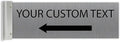 ALPHA DOG SIGNS Custom Projecting Hallway Sign, 4"x12" Double-Sided Business Plaque Left Arrow, Personalized Indoor Outdoor Wayfinding, Easy Install, Durable, Made in USA (Brushed Stainless)