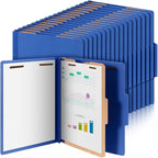 Skyygemm 36 Pcs Classification Folders Letter Size, 1 Divider Pressboard File Folder with Fasteners, Expanding File Organizer Bulk for School Teachers, Office Employee, Coworker, Staff (Dark Blue)